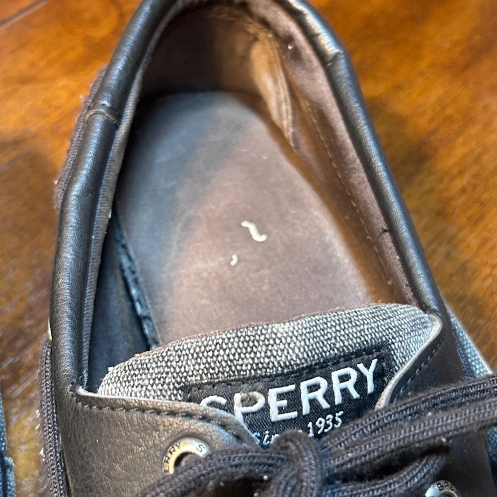 Sperry Men's Black and Gray Boat Shoes
